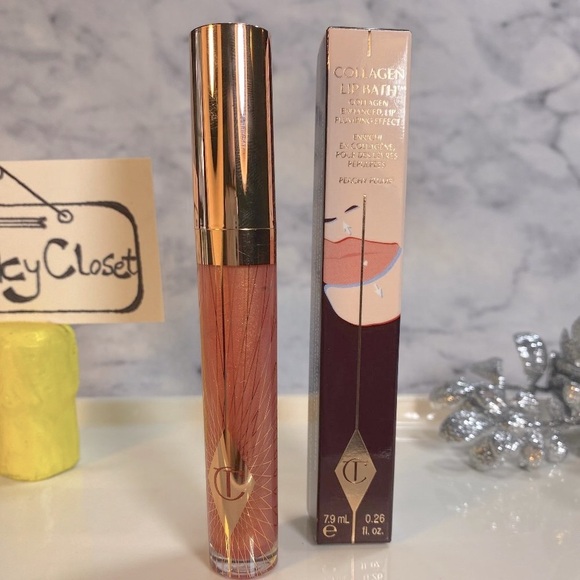 Charlotte Tilbury Collagen Lip Bath Gloss - Peachy Plum, NEW - Full Size - Picture 2 of 12